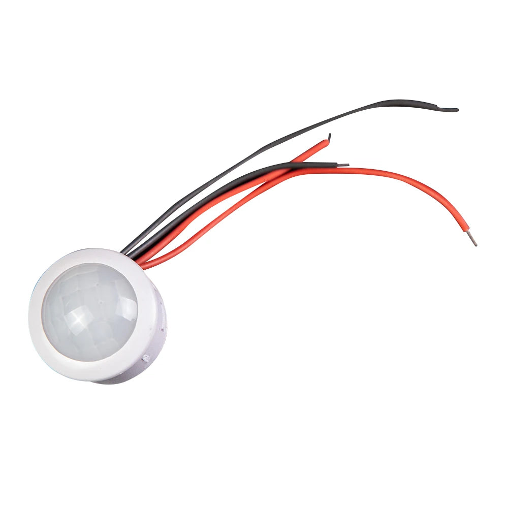 2PCS Automatic Sensor Light Switch LED Human Body Sensor Infrared Sensor Detection Infrared PIR Probe LED Body Sensor Switch