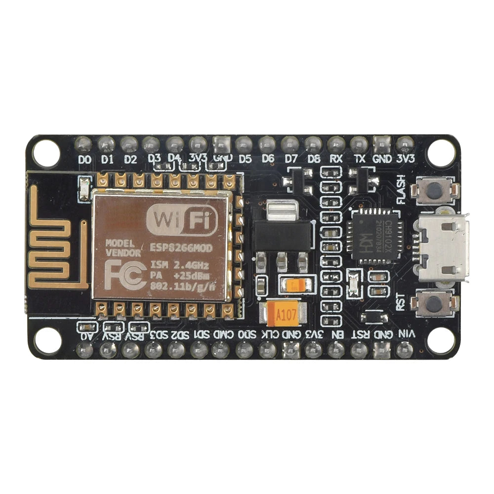Nodemcu Lua V2.1 ESP8266 ESP-12F WIFI Development Board Micro USB- CH9102X Blackboard with FLASH Button And RST Button