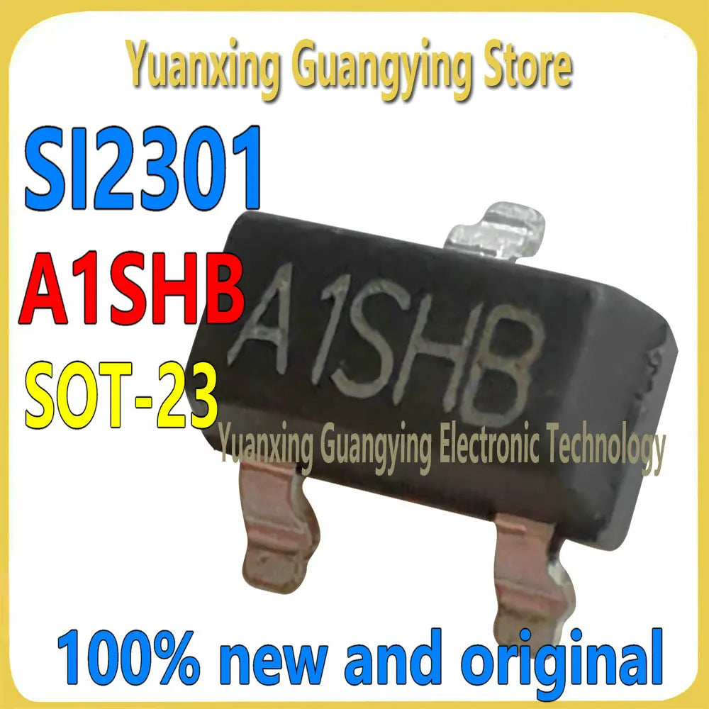 (50 Pieces) SI2301 SI230I A1SHB AISHB SOT-23 2.3A/20V P-channel MOSFET Field Effect Tube 100% Brand New and Original