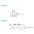 100pcs 5*20mm 6*30mm ceramics fuse 250V 0.5 1 2 3 4 5 6 8 10 15 20 25 30A  fuse Electronic component voltage protection