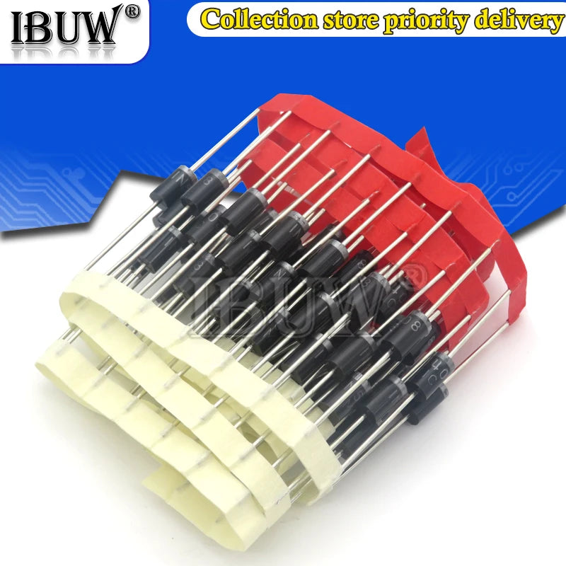 20PCS Rectifier Diode 1N5408 1N5404 1N5401 1N5822 1N5818 UF5408 UF5402 6A10 10A10 DO-27 NEW ORIGINAL