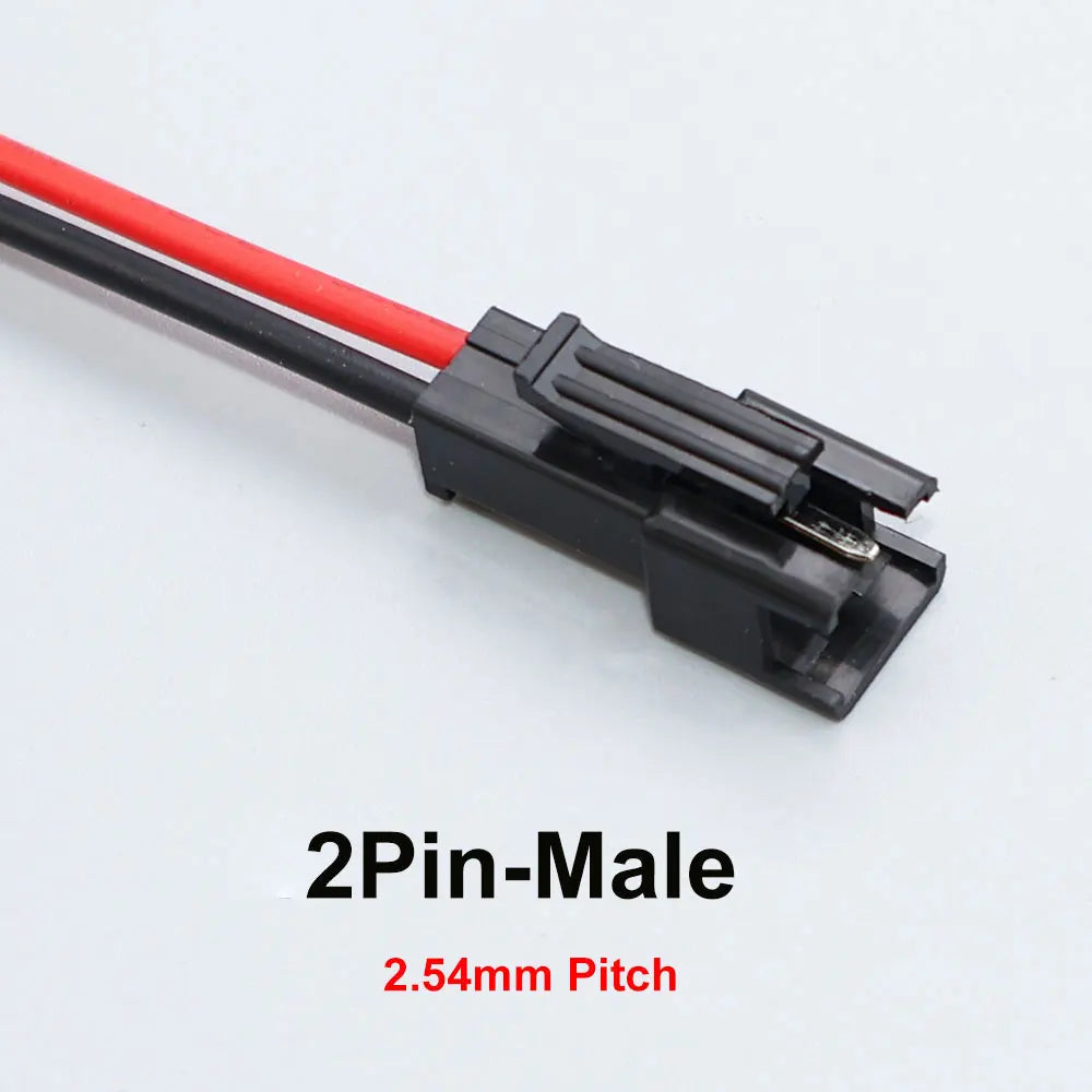 JCD 2/3/4/5/6 Pin LED Strip JST SM Connector Male or Female Adapter Plug Connector Terminal with 20CM 22AWG Wire for Light Strip