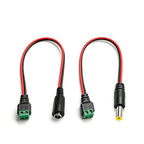 DC 5.5mmx2.1mm Screw Terminal Block Adapter Power Extension Cable DC to 2Pin Solderless Connector Replacement Repair Supply Cord