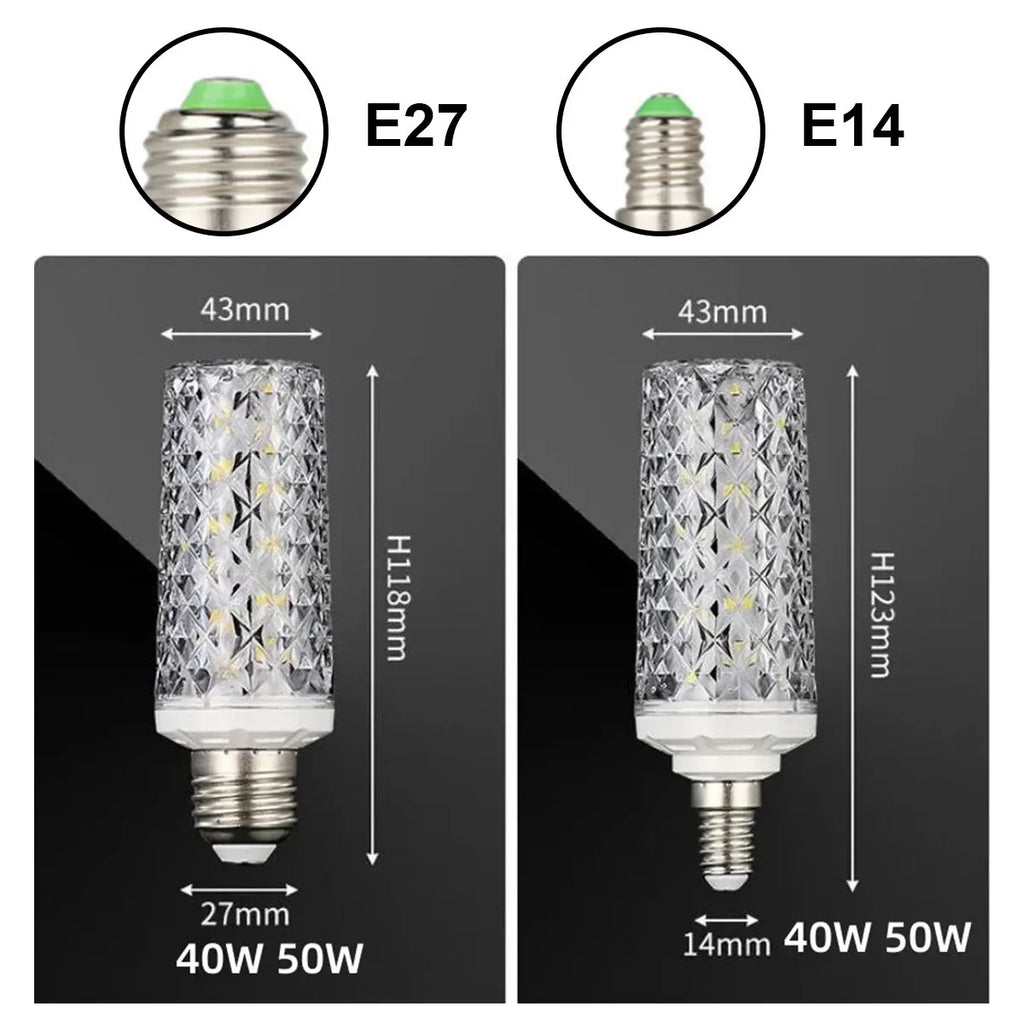 E14 E27 Led Corn Bulb 24W 30W 40W 50W Lamp Chandelier Decorative Living Light SMD5730 Chip Small Warm Replace Halogen Home Room
