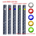 0402 0603 0805 1206 1210 5730 5050 SMD LED Mixed Kit Warm Cool White Red Green Blue Yellow Orange UV Pink Fast flashing
