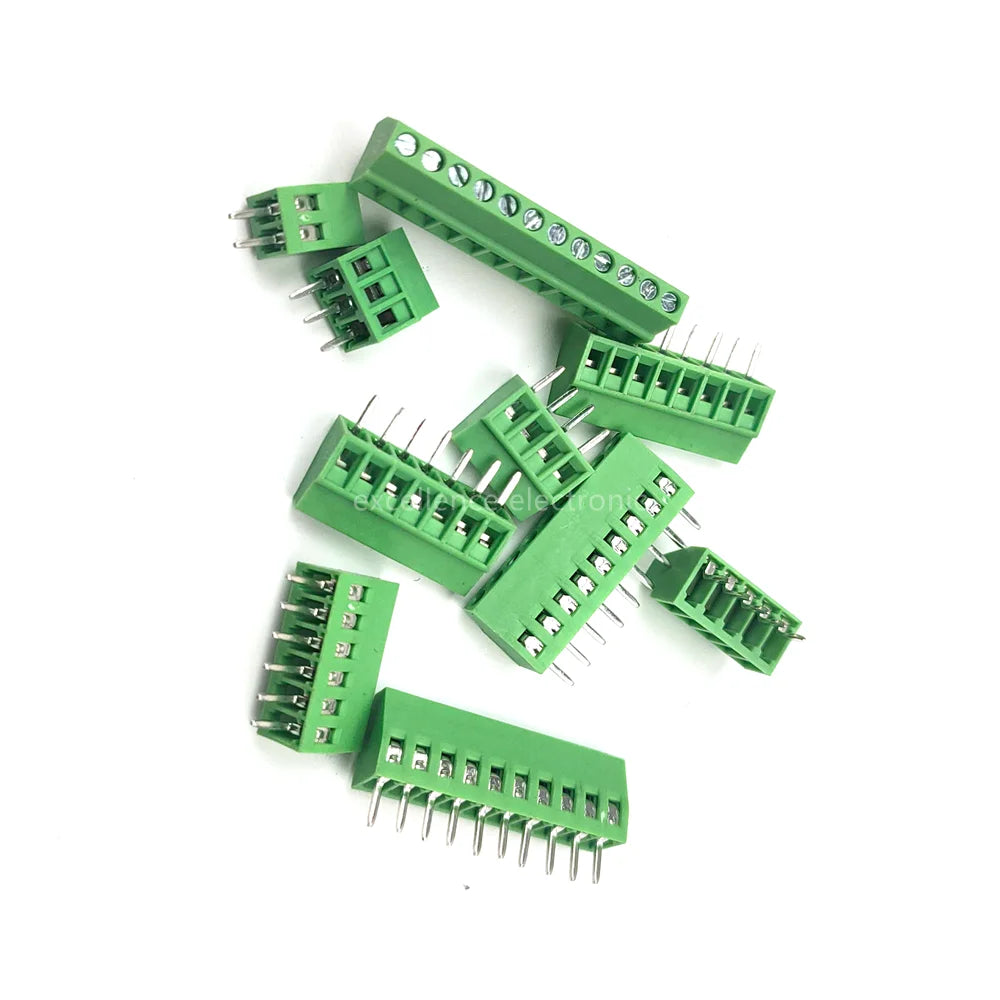 30Pcs/Box KF128 2.54mm PCB Mini Screw Terminal Block Connector KF128-2.54 2P 3P 4P 5P 6P 7P 8P 9P 10P 12P for 24-12AWG Wire