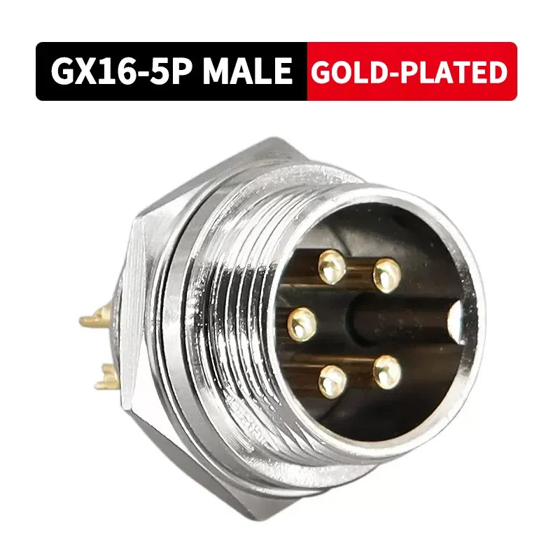 GX16 Gold Plated Aviation Male Plug / Female Socket Industrial Welding Connectors 2PIN 3PIN 4PIN 5PIN 6PIN 7PIN 8PIN 9PIN 10PIN