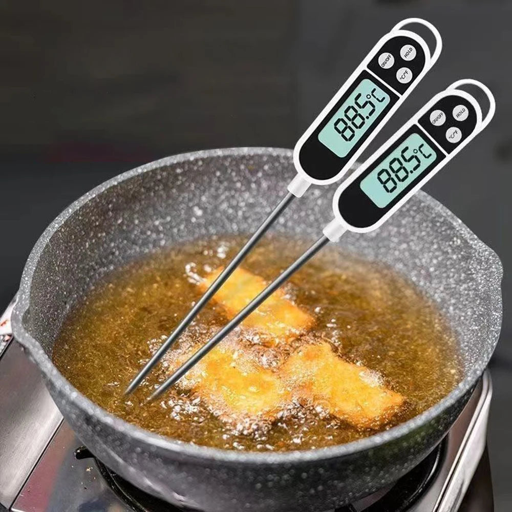 Stainless steel probe cooking food, barbecue stove, water, milk, oil, liquid meat, digital kitchen thermometer kitchen tools