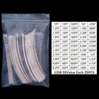 52Value 55Value Each 50PCS/25PCS 0402 0603 0805 1206 capacitor smd kit 1pf 1uf 10uf 0402 0603 0805