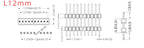 50pcs 1.27mm 1x50P Extra Long Pin L11-15-20-27mm Straight Single Row Double Plastic PCB Board Spacer Male Header Connector
