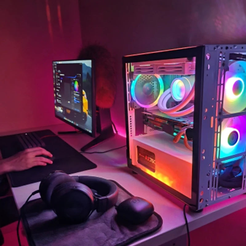 WS2812b ARGB LED Strip Light Addressable Rainbow Light Digital 5V 3pin Header PC Case Asus Aura Sync RGBIC Fusion MSI Mystic