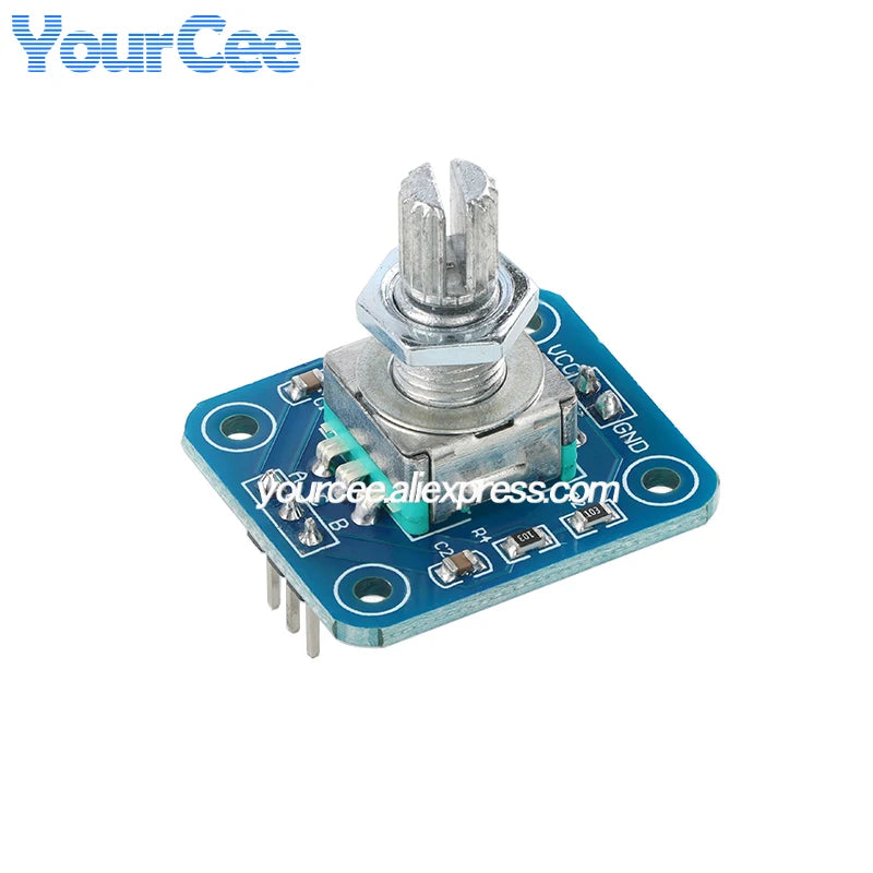 2pcs/1pc EC11 360 Degree Rotary Encoder Module with Knob Cap Potentiometer Digital Pulse Output for Household Electric Appliance