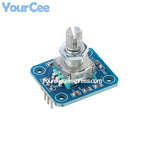 2pcs/1pc EC11 360 Degree Rotary Encoder Module with Knob Cap Potentiometer Digital Pulse Output for Household Electric Appliance