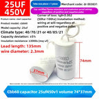 CBB60 Capacitor 450V AC Motor Run Capacitors 3/4/5/6/8/10/12/14/15/16/18/20/30/35/40/50/60/70UF for Washing Machine, Water Pump