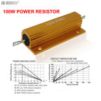 100W RX24 Aluminum Power Metal Shell Case Wirewound Resistor 0.01 ~ 100K 0.1 0.5 1 1.5 2 6 8 10 20 100 150 200 300 1K 10K ohm