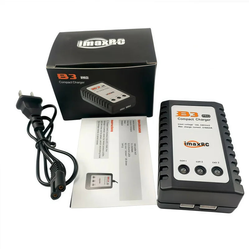 IMAX B3 PRO Lipo Battery Compact Balance Charger 7.4V/11.1V 2S 3S 110-240V Lipo Power Supply Charger EU Plug For RC Model Parts