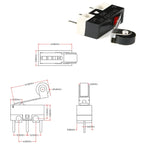 10Pcs Micro Limit Switch Mouse Button Tact Switch Without Handle / With Handle / With Handle Roller Micro Switch 1A 125V AC 3Pin