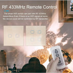 Smart Switches 1/2/3 Gang Wifi Touch Light Wall Sensor Switch Works with Tuya Control Smart Life Google Alexa Alice Yandex