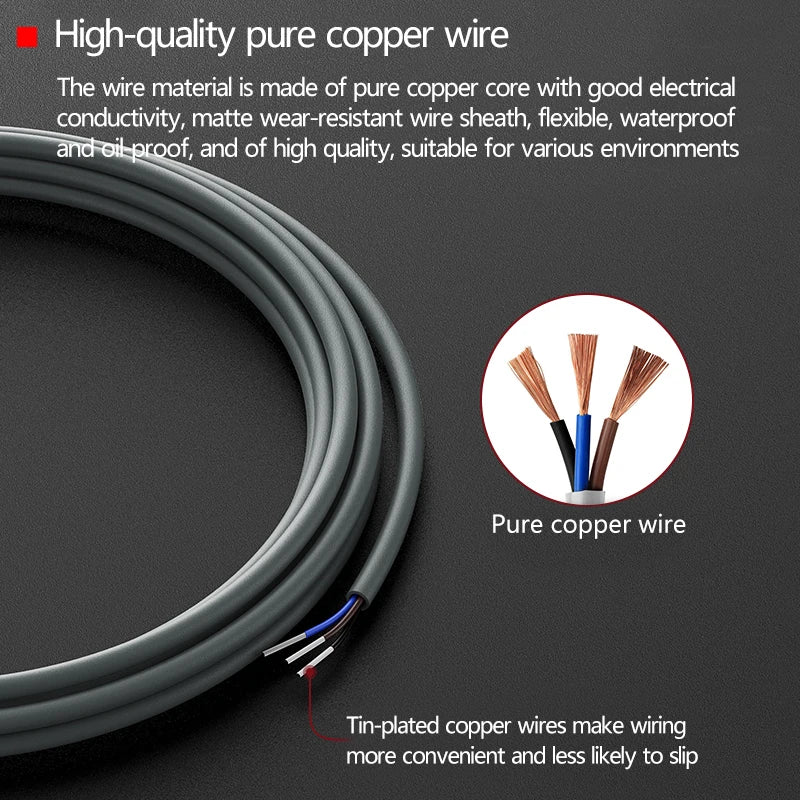 30mm Diameter Copper Tube Capacitive Proximity Switch M30, a Sensor for Detecting Water, Wood, Glass, Oil and Feed