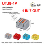 Distribution block PTFIX2.5mm² Wire Electrical Cable Connectors Plug-in Terminal Block  Splitter DIN-Rail Mounting Junction Box