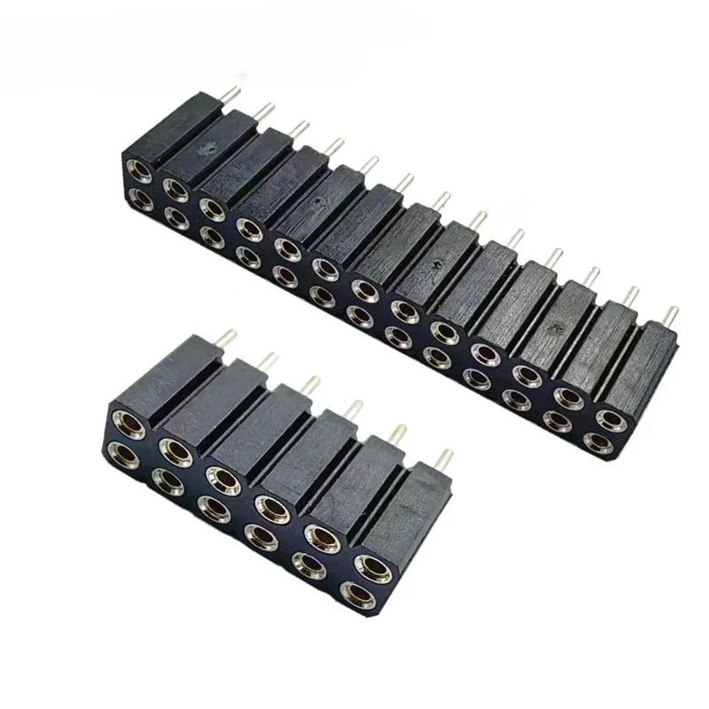 10pcs 2.54mm Dual Row PH7 Extra Plastic 2x2/4/8/10/15/20-40P Round PCB IC Crystal Transistor Hole Female Header Socket Connector