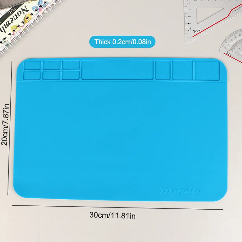 △ 1Pc ESD Heat Insulation Soldering Mat Computer Phone Repair Pad High Temperature Resistance Working Silicone Soldering Mat