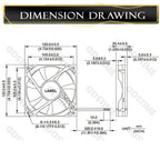 Gdstime 120mm USB PC Fan 5V 12V 24V 48V 12cm DC Brushless Cooling Fan 12025 2PIN 3PIN 4PIN Ball Computer Case Fan Waterproof Fan