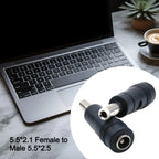 5.5 x 2.1 mm 5.5*2.1 Female to Male 5.5*2.5 5.5 x 2.5 mm DC Adapter DC Power Connector DC Power Plug Jack Conversion Head Jack