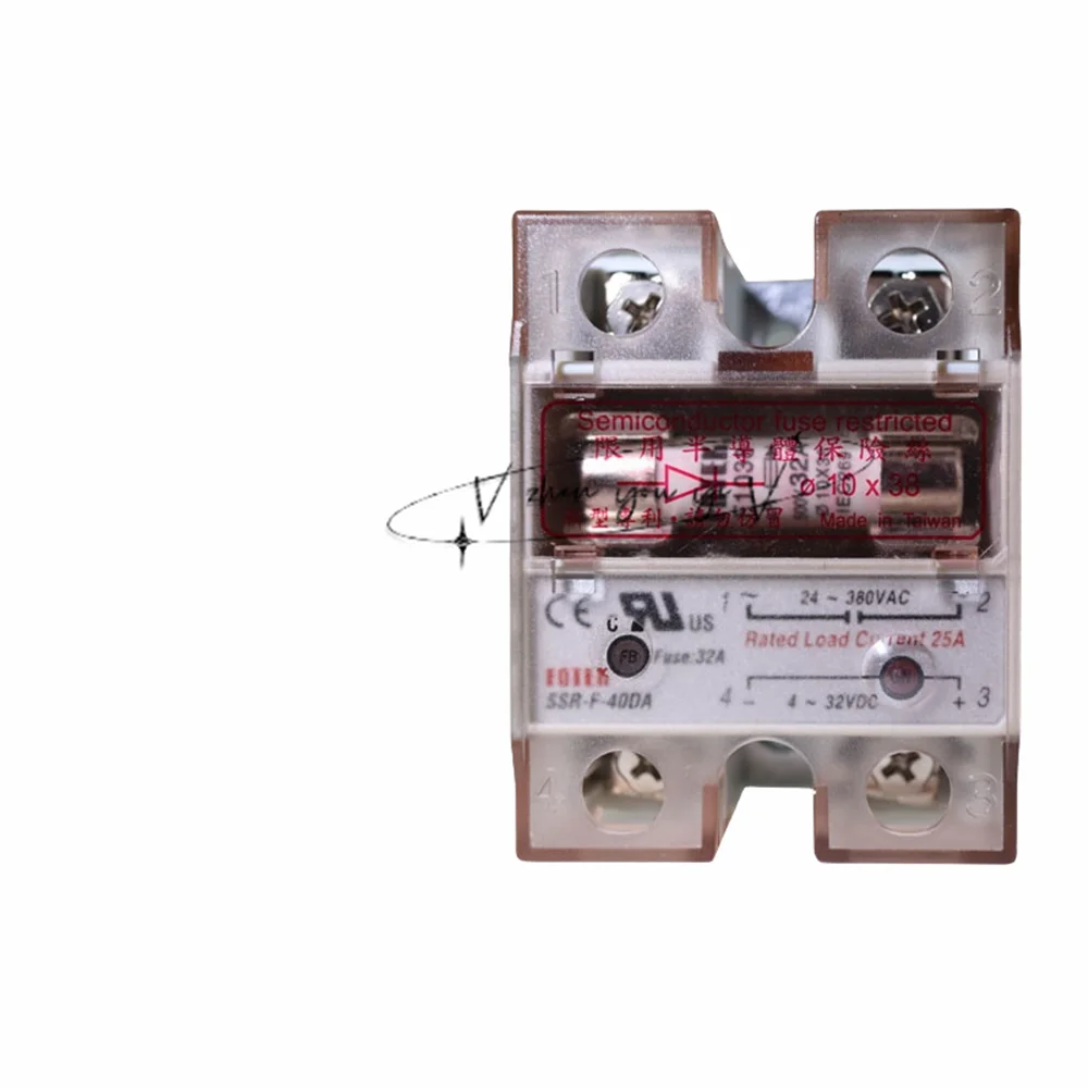 100%New Original For FOTEK single-phase solid-state relay SSR-40AA /10DD/40VA/20DA SSR 10/20/40/50/75 AA/DD/VA/DA HS-50H ES-50K