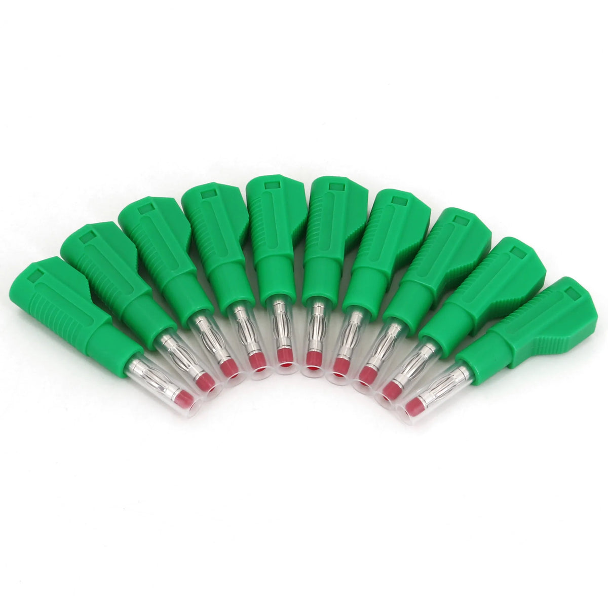 10Pcs 4mm Male Banana Plug Retractable Tube Stackable Solder Connector