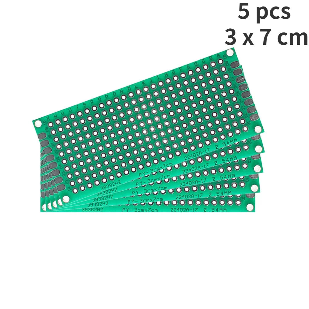 Universal PCB Circuit Protoboard Double Sided Breadboard 2x8 3x7 4x6 5x7 7x9CM Stripboard Prototyping Board DIY Electronic Kit