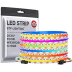 FCOB SPI RGB IC LED Light Strip DC5V WS2812B Individually Addressable 160 LEDs Smart Pixels Magic Flexible COB Light IP30
