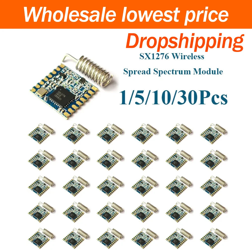 1~30Pcs SX1276 LORA Spread Spectrum Wireless Module 868 915MHz SPI Interface Long Range Wireless Communication Transceiver Modul