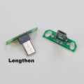 For Micro Data Charging Cable Jack Test Board with Pin Header 90 Degree Micro USB Female Male Connector
