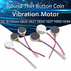 DC 3V 3.7V 8mm/10mm 0820 0827 0834 1027 1030 1034 Round Thin Vibration Motor Button Coin Vibrating Motor Vibrator Phone Massager