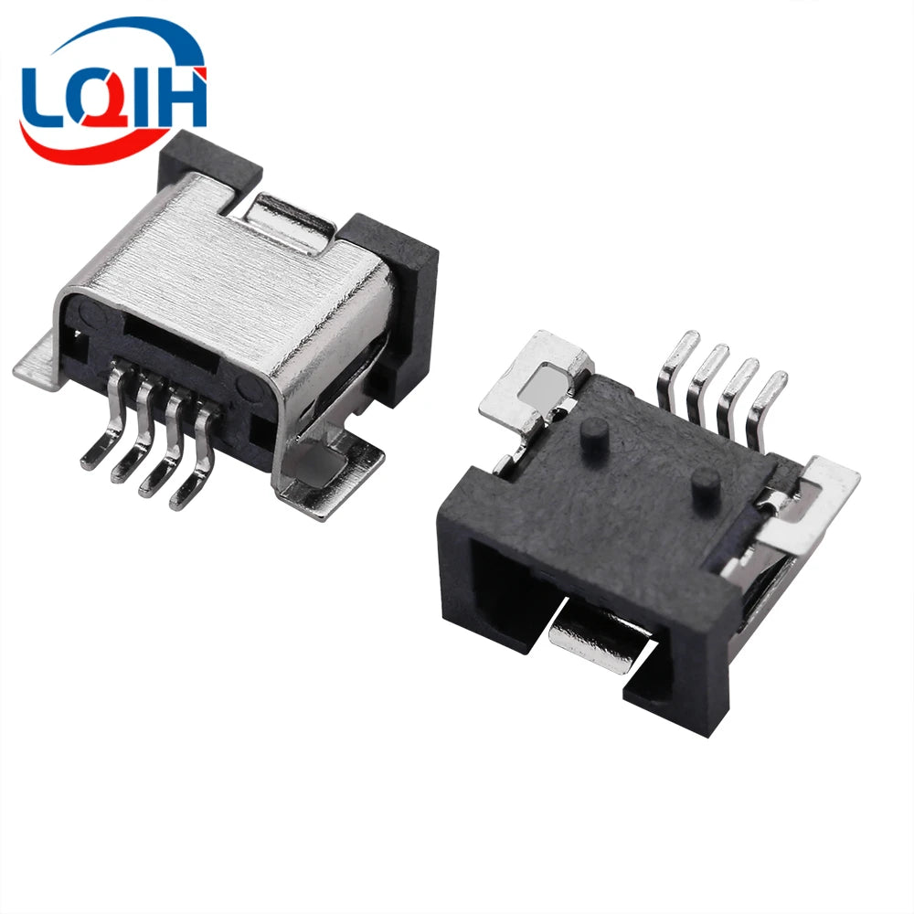 10PCS Mini USB SMD SMT 4Pin 5Pin Female Mini B Socket Connector Plug Straight DIP Jack Connector Plug-in
