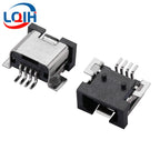 10PCS Mini USB SMD SMT 4Pin 5Pin Female Mini B Socket Connector Plug Straight DIP Jack Connector Plug-in