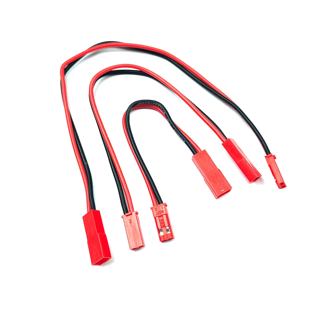 5Pcs RC 10/15/20cm JST Male Female Connector Plug Extension Wire Cable Harness for RC Model Car Aircraft JST 2-Pin Plug Parts