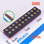 5Pcs Target PAD Connector 2.54 Grid 4 6 8 10 12 14 16 20 Pole Female Spring Pogo Pin Header Socket Power Charge DIP SMD Dual Row