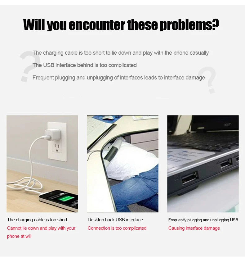 USB 1/2 to 1 Male/2 Female Three Head Data Cable 2-in-1 Dual Female Port Car Charging Extension Data Cable