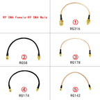 Wifi Router Extension RP SMA Male to Reverse Female Pigtail Cable Adapter RG316  RG174 RG178 RG58 RG142