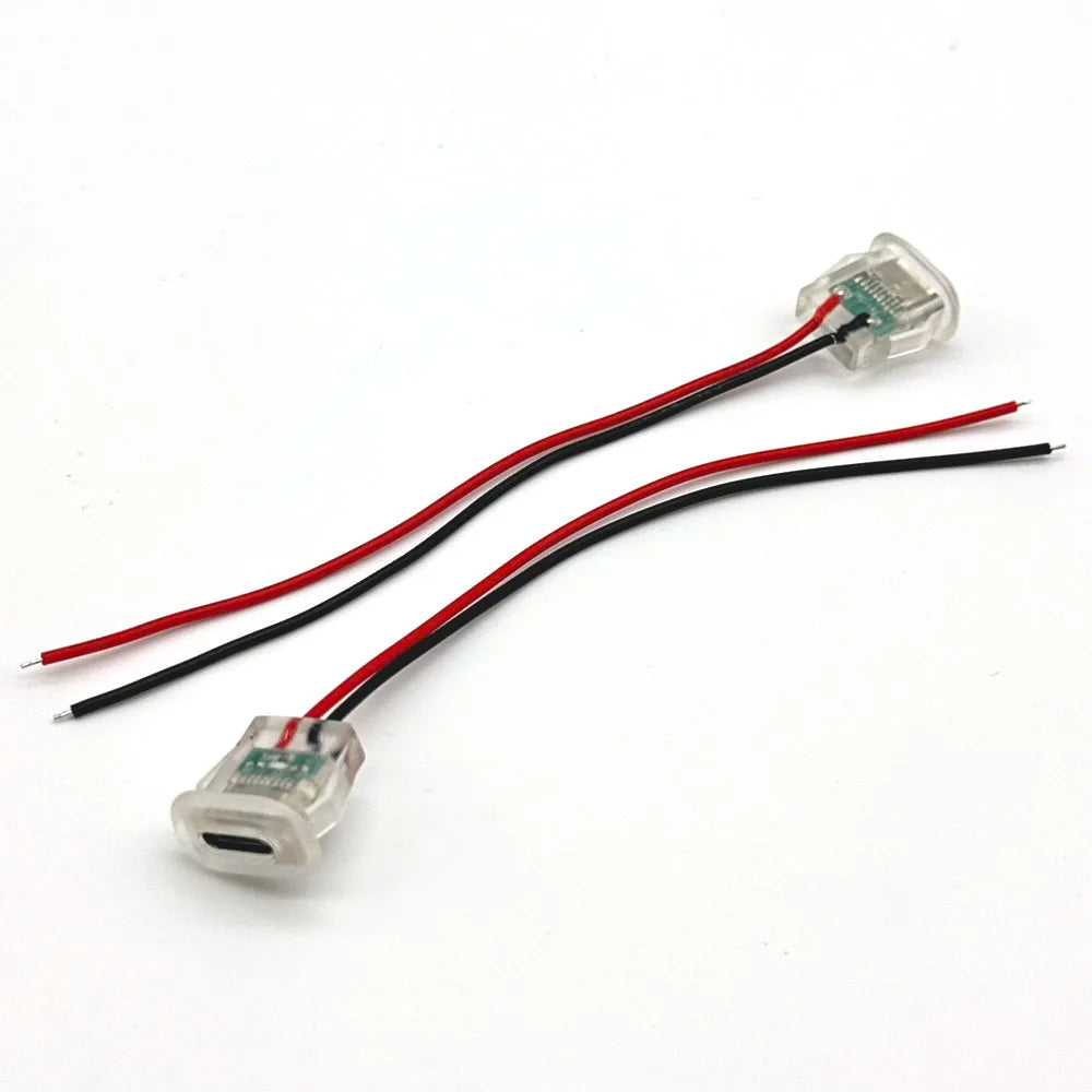 USB Connector Type-C Waterproof with PH 2.0 2Pin 4Pin 6Pin Locking Plate Female Waterproof High Current Fast Charging Jack Port