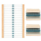 600PCS 1/4W metal film resistor pack accuracy 1% 10R-1M resistance values 30 types, 20 sample packs each