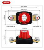 12-48V Car Isolator Disconnect Rotary Switch 275A On/Off Battery Power Cut Master Switch Disconnect Isolator for Car RV Boat