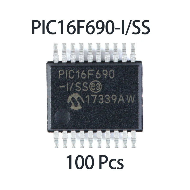 1~100Pcs PIC16F690-I/SS SSOP20 SMD 8Bit MCU 20MHz 4K Flash Microcontroller Chip For Electronic DIY And Industrial Control