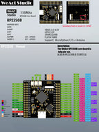 WeAct RP2350B Raspberry Pi RP2350B RISC-V Hazard3 520KByte SRAM 16MByte QSPI Flash 48GPIO All out New Version Chip RP2350B0A4