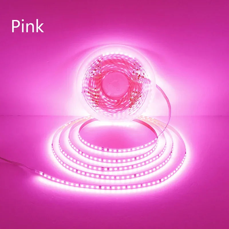 AC220V 230V 5M 600 LED Strip 2835 120LEDs/m Home Lamp Strip Red Ice Blue Green Yellow Pink Flexible And Cuttable Soft Lamp Bar