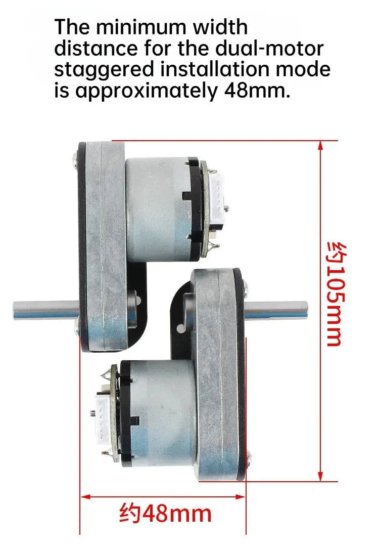 GM3865 DC 520 Reduction Motor 13 Wire Magnetic Hall Encoder Disk Motor 12V24V6V