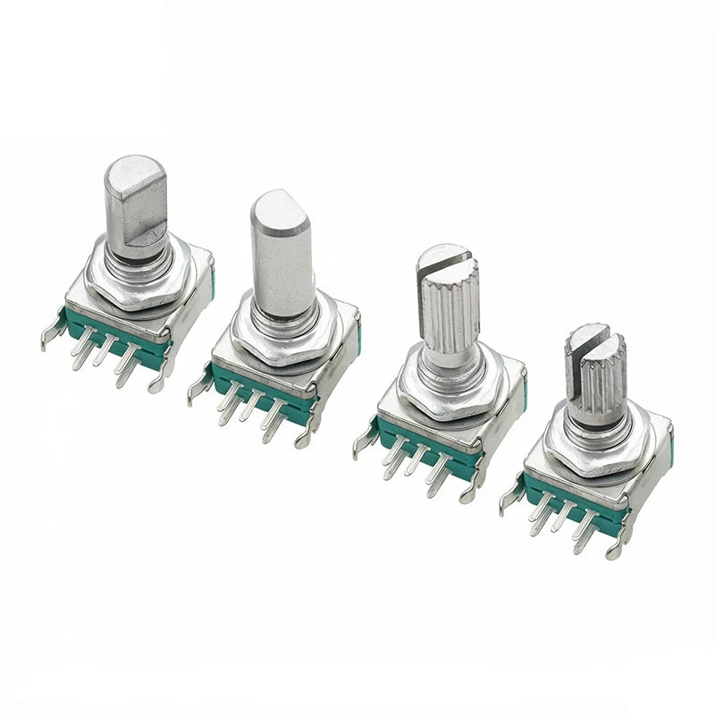5PCS EC11 Rotary Encoder 5‑Pins Rotary Code Switch With Push Button 15mm / 20mm Half‑shaft Plum‑shaft