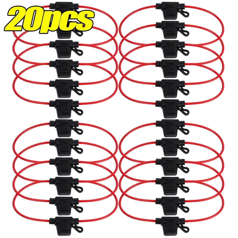 12V 30A with Fuses Blade Wire Cutoff Switch Socket Automotive Fuse Socket Car Mini Blade Fuse Holder Splash-proof Box
